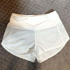 Lululemon speed up shorts. Ultra high rise. Size 4. White.